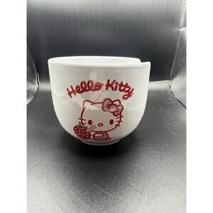 Hello Kitty Strawberry Ramen Bowl Ceramic Does NOT Include Chopsticks Very Good